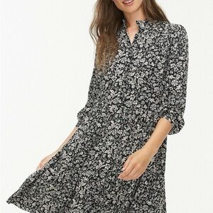 J. Crew Shirt-Dress in Tossed Bouquet Print